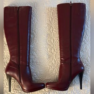 Nine West Red Knee High Boots